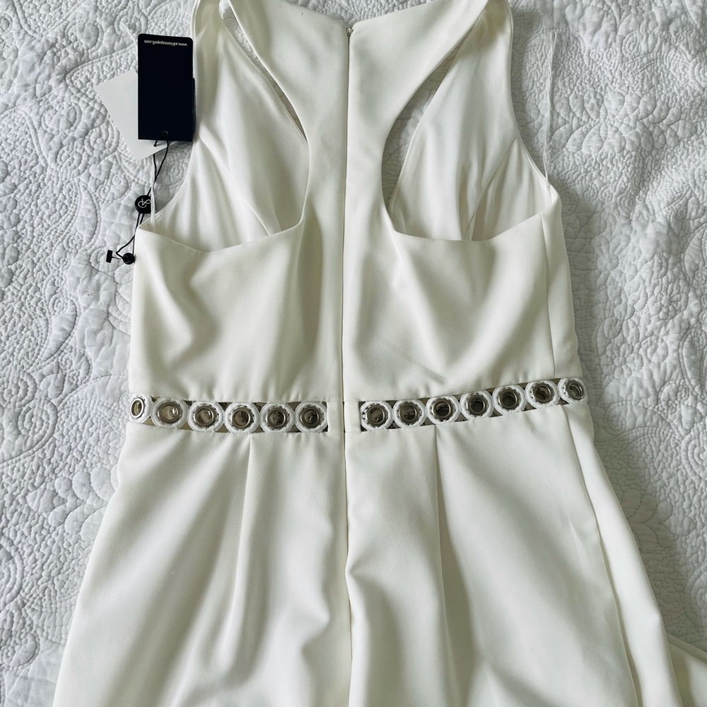 Jumpsuit beige, adrianna papell new size 4